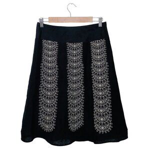 NIC+ZOE Embroidered A-Line Skirt